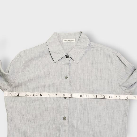 Standard James Perse Womens Blue Button Up Shirt Sz 0 Career Capsule Office - Picture 8 of 11